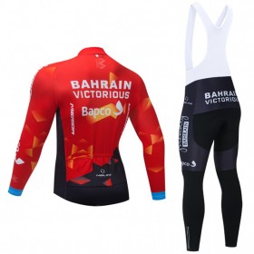 Tenue Cycliste Manches Longues et Collant à Bretelles 2021 Team Bahrain Victorious N001